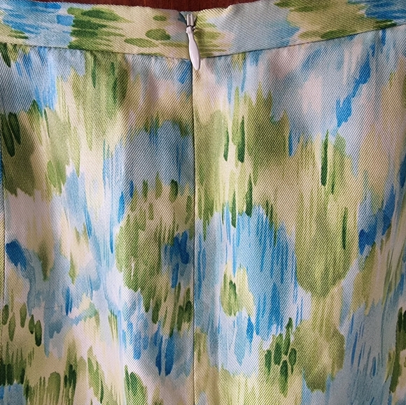 Talbots 100% Silk Vintage A-Line Lined Skirt - Picture 5 of 9